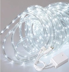 20FT 8-Mode LED Rope Light Outdoor Waterproof Lighting, Cool White