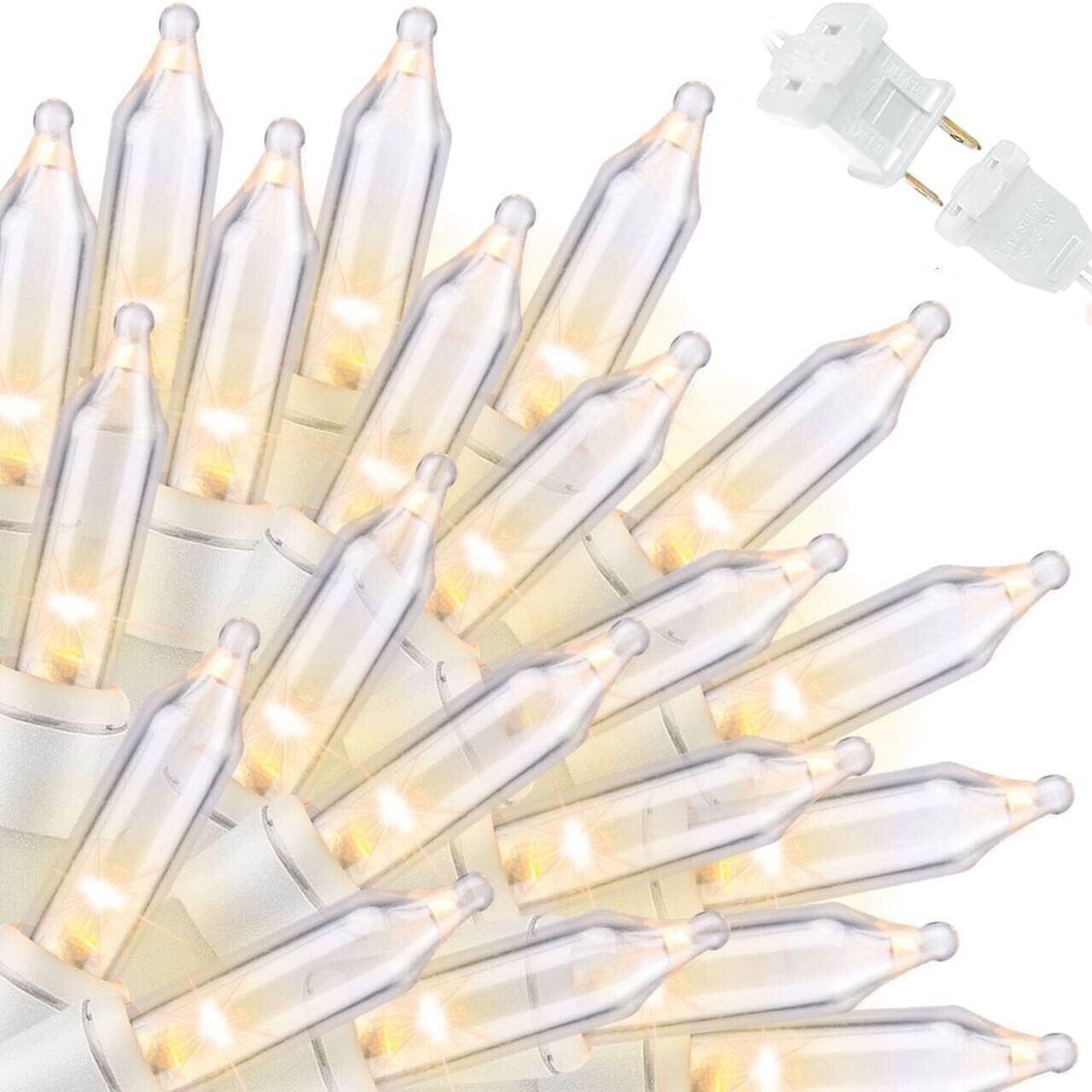 Superbright Extendable Clear White Wire Christmas Lights Decoration 100lights 19