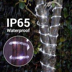 Solar-Powered String Lights Outdoor,Tube Lights for Garden, Patio & Pool Decor
