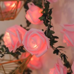 10/20/40/80 LED Rose Flower Fairy String Lights Battery Powered Garland Decor