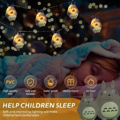 Grey Cat 10LED String Night Light Battery Powered Kids Room Decor 1.65m 1 PCS