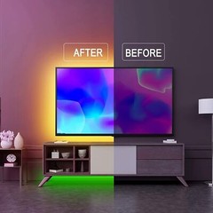 New LED Strip Lights 100ft Music Sync 5050 RGB Room Light with Remote