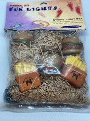 Fun Lights String Light Set Hamburgers And Fries Primal Lite Set 10 Blow Mold