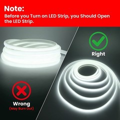 10m COB LED Strip 110V 220V 240LEDs/m No Need Driver 8mm PCB Width Flexible Tape