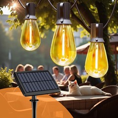 100FT Solar String Lights S14 Shatterproof Waterproof for Patio Garden Outdoor