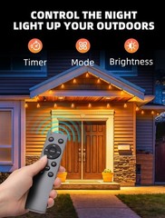 50FT Outdoor String Lights for Patio Waterproof Connectable ST38 LED Light Strin