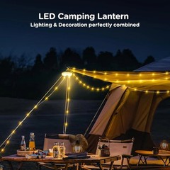 2Pack 4IN1 Portable Camping String USB Lights Rechargeable waterproof Tent Lamps