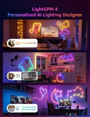 NEW N1 AI Smart RGB Rope Lights Music Sync App Control WiFi Bluetooth LED Strip