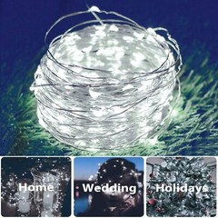 Outdoor Solar Fairy String Lights Copper Wire Waterproof Garden Decor 2x 100 LED