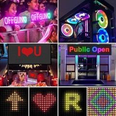 DC5V WS2812B 5050 RGB Flexible LED Panel Matrix Display Screen Addressable Light