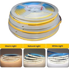 24V 1 2 5 Rows COB LED Strip Light Super Bright 320 600 1600 LEDs Flexible Tape