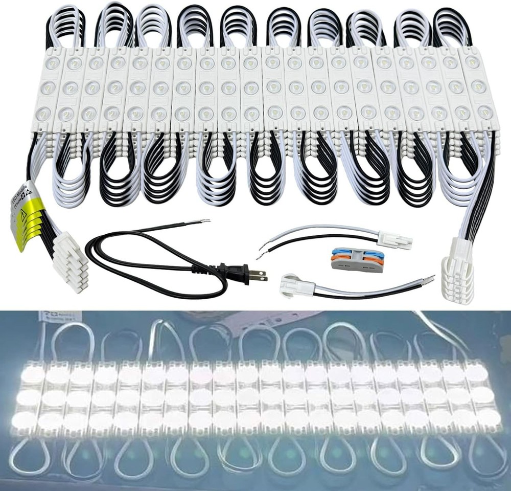 100PCS AC 110V 1.5W LED Module Light 6500K White for Advertising Letter Signs