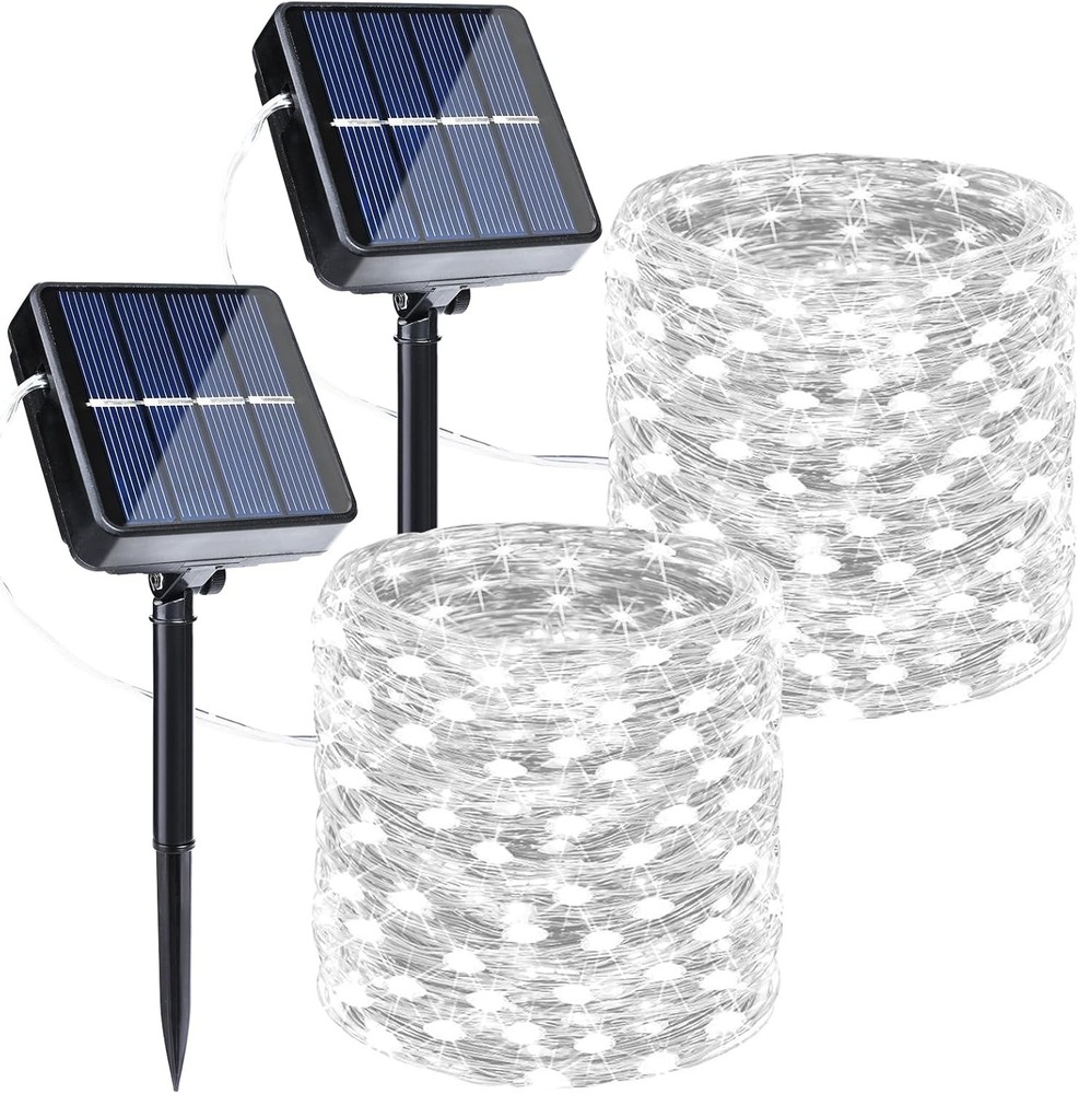 Solar String Lights, 72Ft 200 LED Solar Fairy Lights with 8 Modes & Waterproof