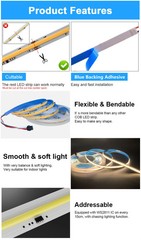 COB Running Water Flowing LED Strip Light WS2811 24V Horse Race LED 10M 20M Set