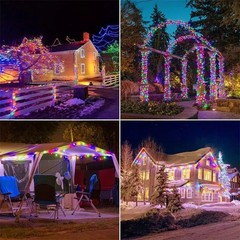 Solar Fairy Lights Outdoor, 2Pack 200 66FT White Twinkle Solar String Lights,…