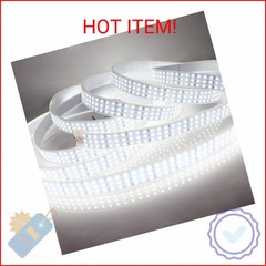 LEDENET 16.4Ft Super Bright Triple Row LED Strip Lights, Daylight White 6000K DC