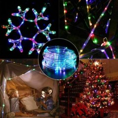 33ft 100 LED Strip Rope Light Tube String Outdoor Garden Party Decoration Lights
