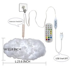 3D Big Cloud Lightning Light Kit Decorations for Adults and Kids Indoor Home …