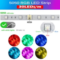 5050 RGB LED strip +Smart Home 5V~24V WiFi+IR 24Key Remote Music Controller Kit