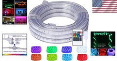 Art Deco 16.4ft LED Rope Light – Waterproof, Flexible, 8 Color Modes for Events