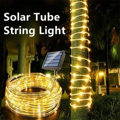 39FT Solar Rope Lights Outdoor Waterproof LED Garden Fairy Light PVC Tube Light