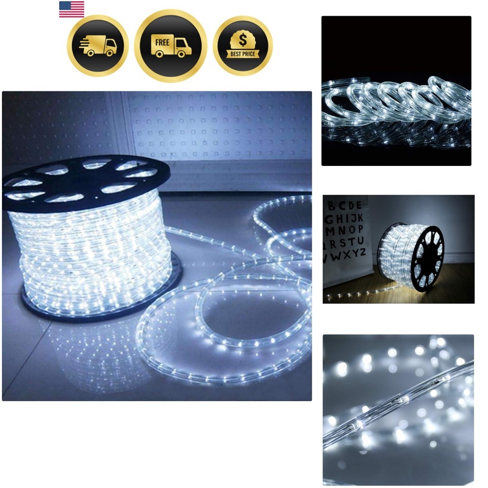 100ft LED Rope Lights, 720Led White Rope Lights for Outside, Connectable Rope…