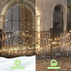 Plug In 100 LED String Lights Outdoor Use Weatherproof 8 Mode Party Fairy Light