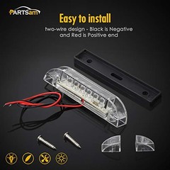 4Pcs 4inch Utility White 9 LED Strip Light Bar, Clear Lens Waterproof 4″ Boat