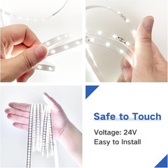 Radiantflux Dimmable & Flexible 20Ft LED Strip Lights, 5000K Cool White, Bright