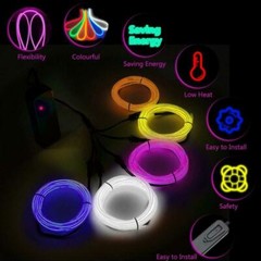 New Zitrades El Wire Blue Super Bright Portable El Wires Kits Electroluminescent