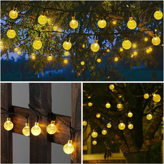 Solar String Lights Outdoor Waterproof, 56Ft 100 LED Globe String Light with 8 M