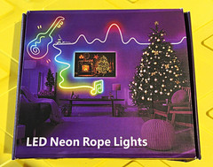 LED Neon Rope Light 32.8ft, Remote Control, White, Indoor Bedroom Decor
