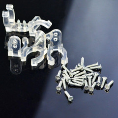 200Pcs LED Rope Light Clips Holder with 400 PCS Screws, Clear PVC Rope Light Mou