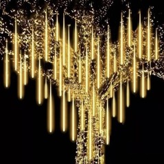 LED Meteor Shower Rain Lights Waterproof Falling Raindrop Fairy String 30/50cm