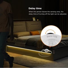 USB Motion Sensor LED Strip Lights For Bedroom Stair Cabinet Night Light Decor
