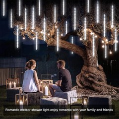 288 LED Solar Lights Meteor Shower Rain Tree String Light Garden Party Outdoor