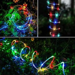 Solar Rope Lights LED PVC Tube Fairy String Lights For Garden Outdoor Waterproof