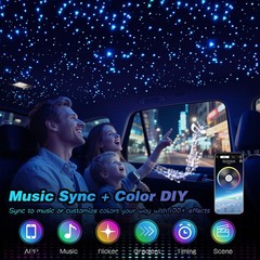 500Pcs*2M Car Headliner Star Light kit shooting star Ceiling Light