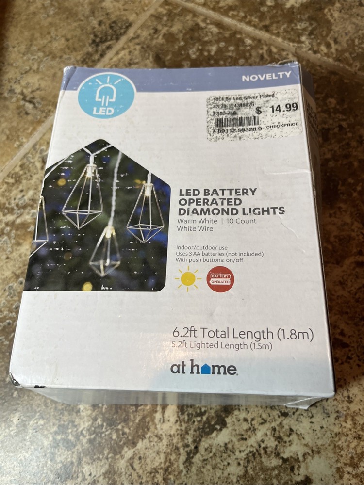 Led Battery 6.2 Ft 10 Count Indoor Outdoor Light