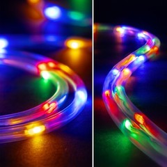 Colorful 8-Mode LED Outdoor Waterproof Rope Light 10′ 20′ 25′ 50′ 100′ 150′ ft