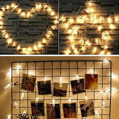 1.5m/3m 20 LED Photo Clip String Lights Fairy Garland for Photos & Decorations