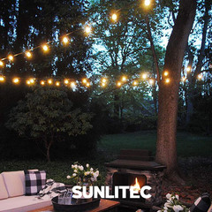 Solar String Lights Waterproof LED Indoor/Outdoor Hanging Umbrella Lights with 3
