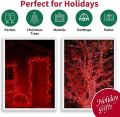 Red Valentines Day Decor Lights,100 Count 19.6FT Mini Valentine’s Lights,Red …