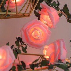 10/20/40/80 LED Rose Flower Fairy String Lights Battery Powered Garland Decor
