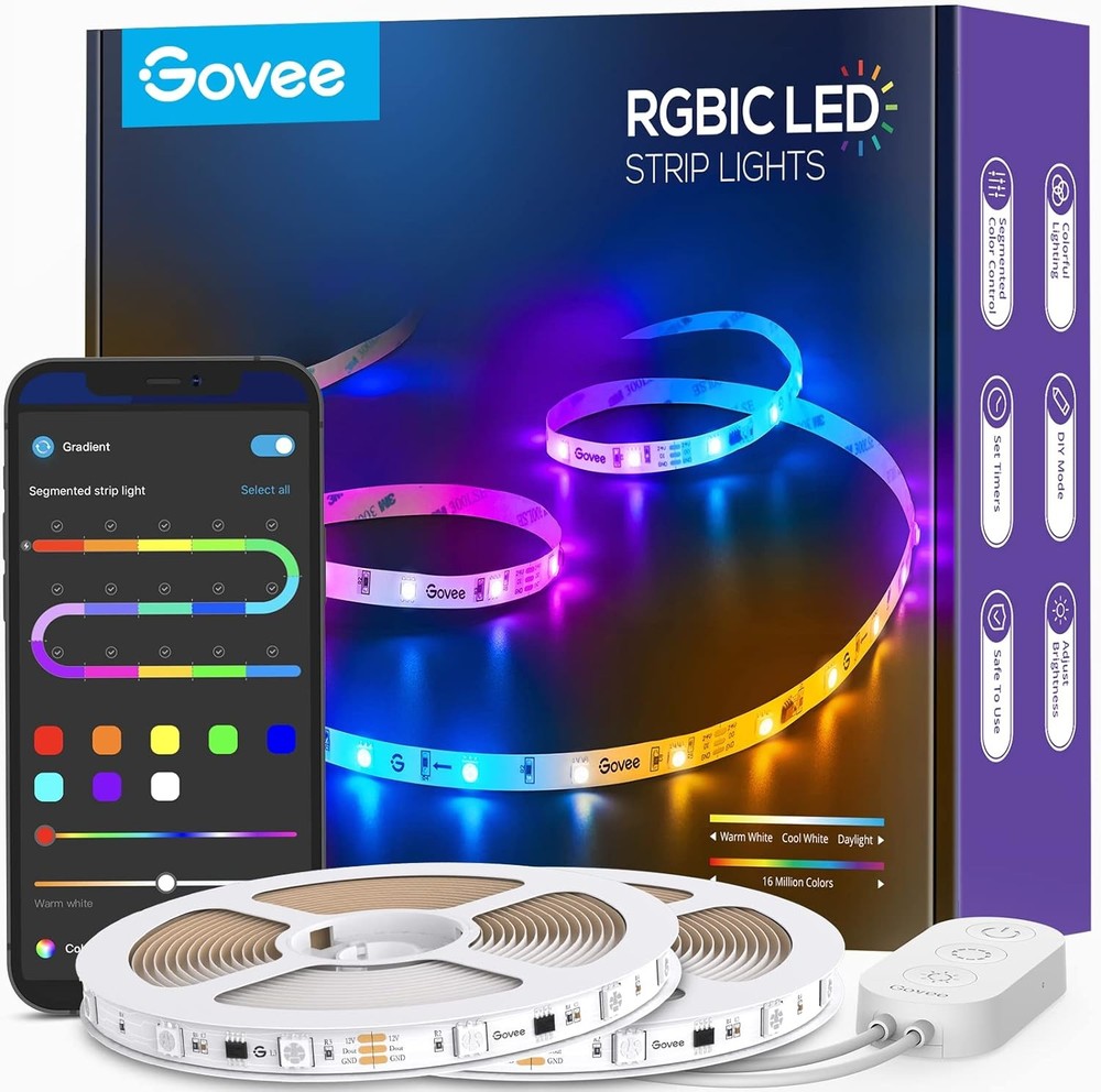 (2 strips × 32.8 feet) LED light strips, colour-changing light strips