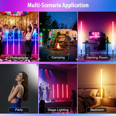 4 Pack RGB DJ Tube Lights 4Ft LED Video Stick Lights with Stand 5000Mah Battery