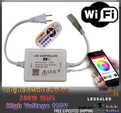 110V – 120V High Voltage WIFI, Bluetooth Pro Controller, for RGB & Neon Rope RGB