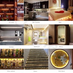 Ultra Narrow COB LED Strip Light For Aluminum Groove Home KTV Cabinet Car Decor