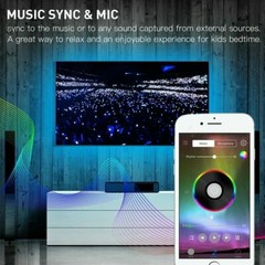 16.4′ 5050 RGB Waterproof LED Strip Light SMD Kit Bluetooth WiFi Phone Controll