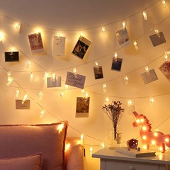 Photo Clip String Lights 17Ft – 50 LED Fairy String Lights with 50 Clear Clips f